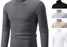 Pull en laine à col roulé