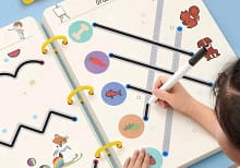Cahier de pratique magique réutilisable pour enfants